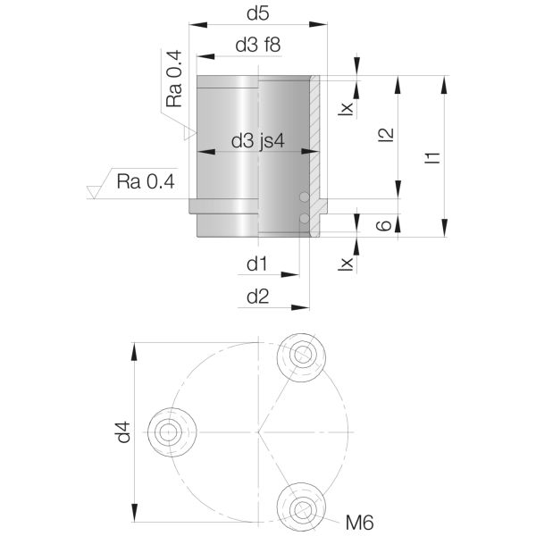 Lieferumfang: 3 Stk. Haltestück inkl. Zylinderschraube M6 x 16
Werkstoff: 100Cr6 (1.3505), gehärtet 62-64 HRC